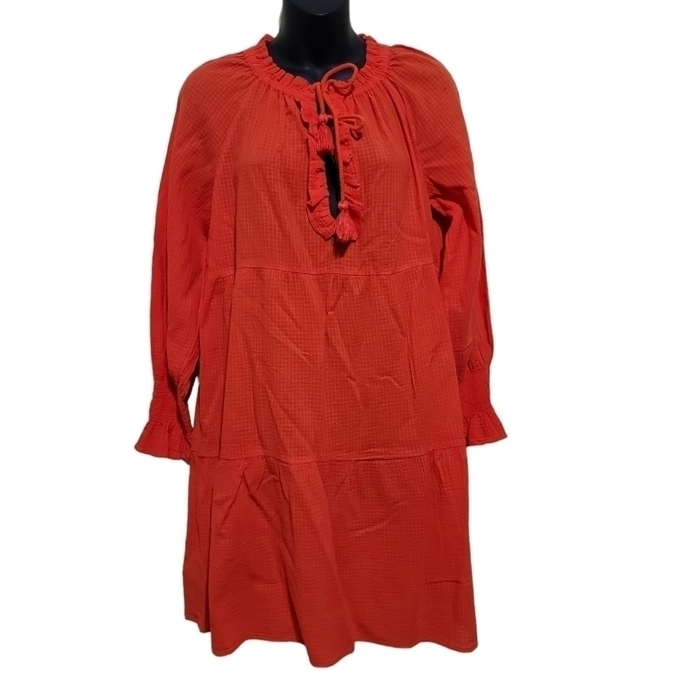 J Crew Women's Orange LongSleeve Dress Size Small